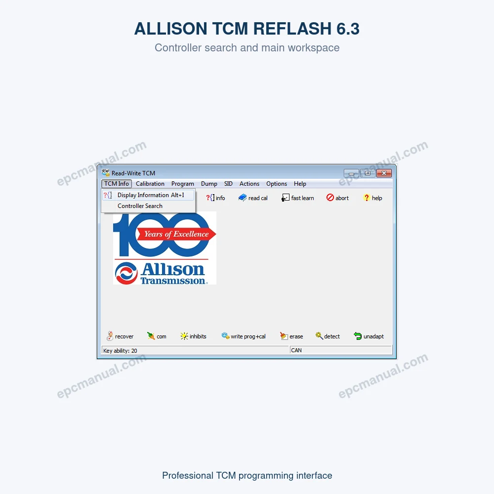 ALLISON TCM REFLASH 6.3 screenshot 2