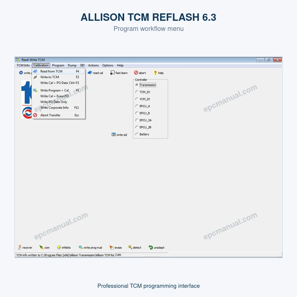 ALLISON TCM REFLASH 6.3 screenshot 7