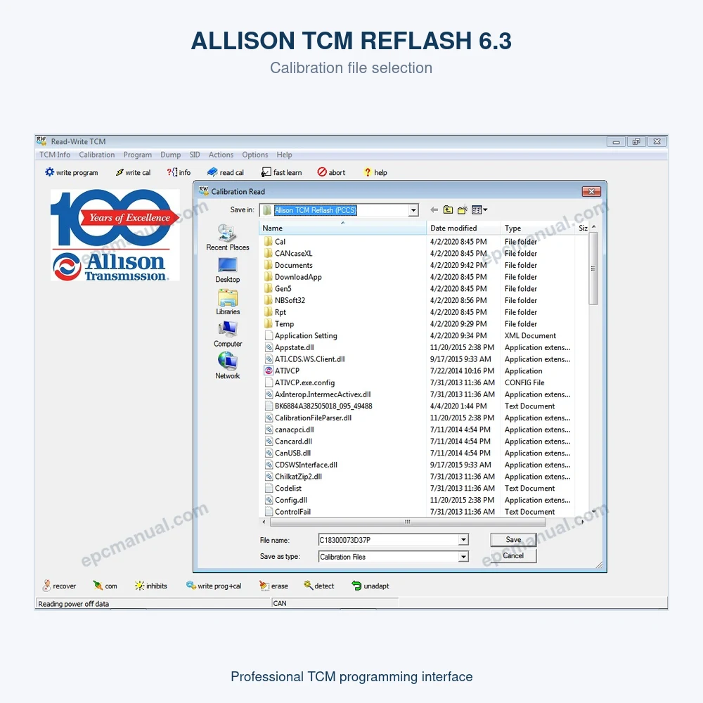 ALLISON TCM REFLASH 6.3 screenshot 8