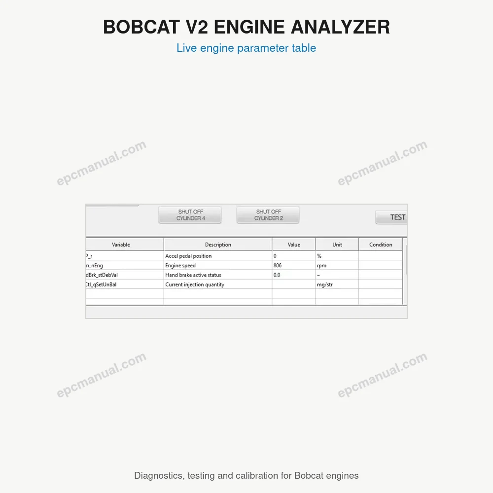 BOBCAT V2 ENGINE ANALYZER 01.40 screenshot 7