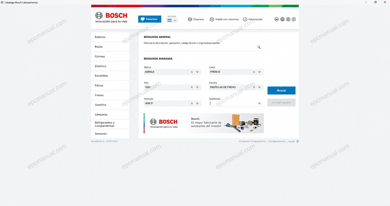BOSCH PARTS CATALOG LATINOAMERICA screenshot 2