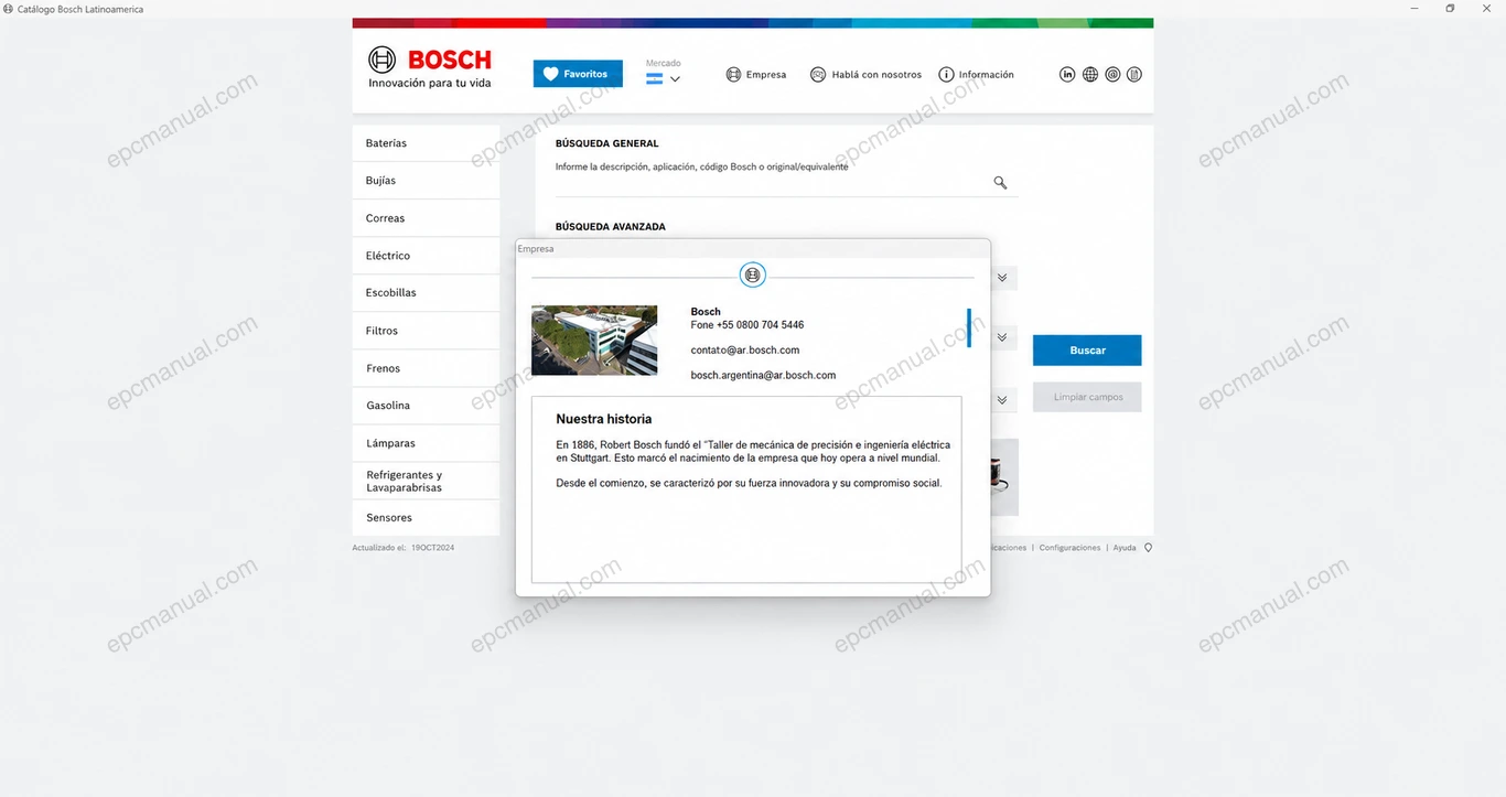 BOSCH PARTS CATALOG LATINOAMERICA screenshot 6
