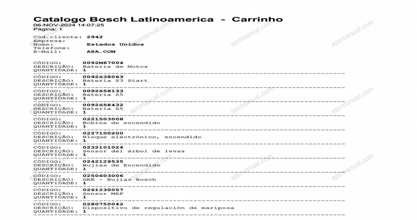 BOSCH PARTS CATALOG LATINOAMERICA screenshot 7