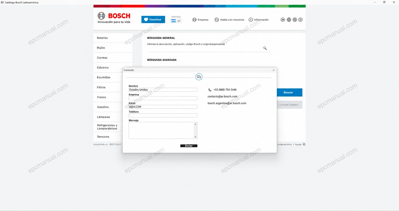 BOSCH PARTS CATALOG LATINOAMERICA screenshot 8