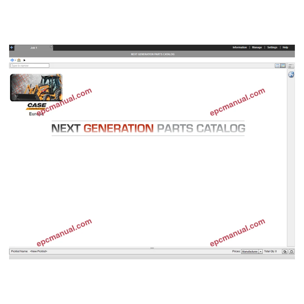 CASE CONSTRUCTION EUROPE SPARE PARTS CATALOG 2019.07 screenshot 2
