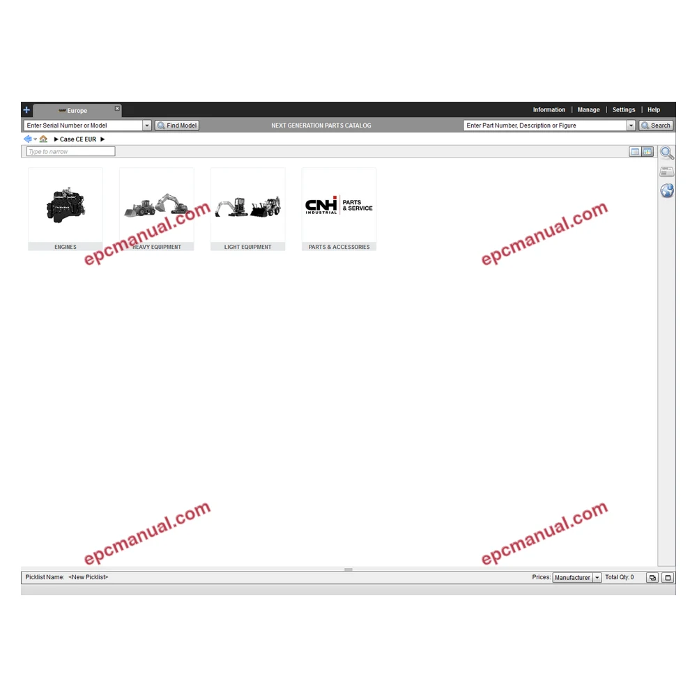 CASE CONSTRUCTION EUROPE SPARE PARTS CATALOG 2019.07 screenshot 3