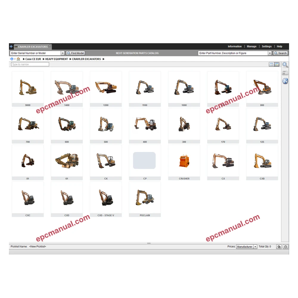 CASE CONSTRUCTION EUROPE SPARE PARTS CATALOG 2019.07 screenshot 6