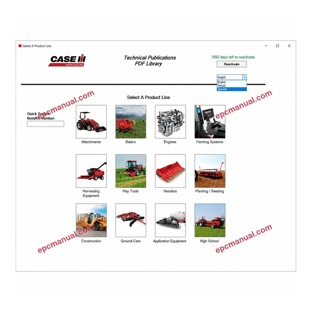 CASE IH TECHNICAL PUBLICATIONS PDF LIBRARY 2017.09 screenshot 6