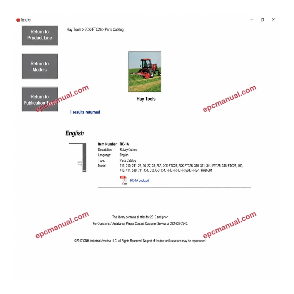 CASE IH TECHNICAL PUBLICATIONS PDF LIBRARY 2017.09 screenshot 7