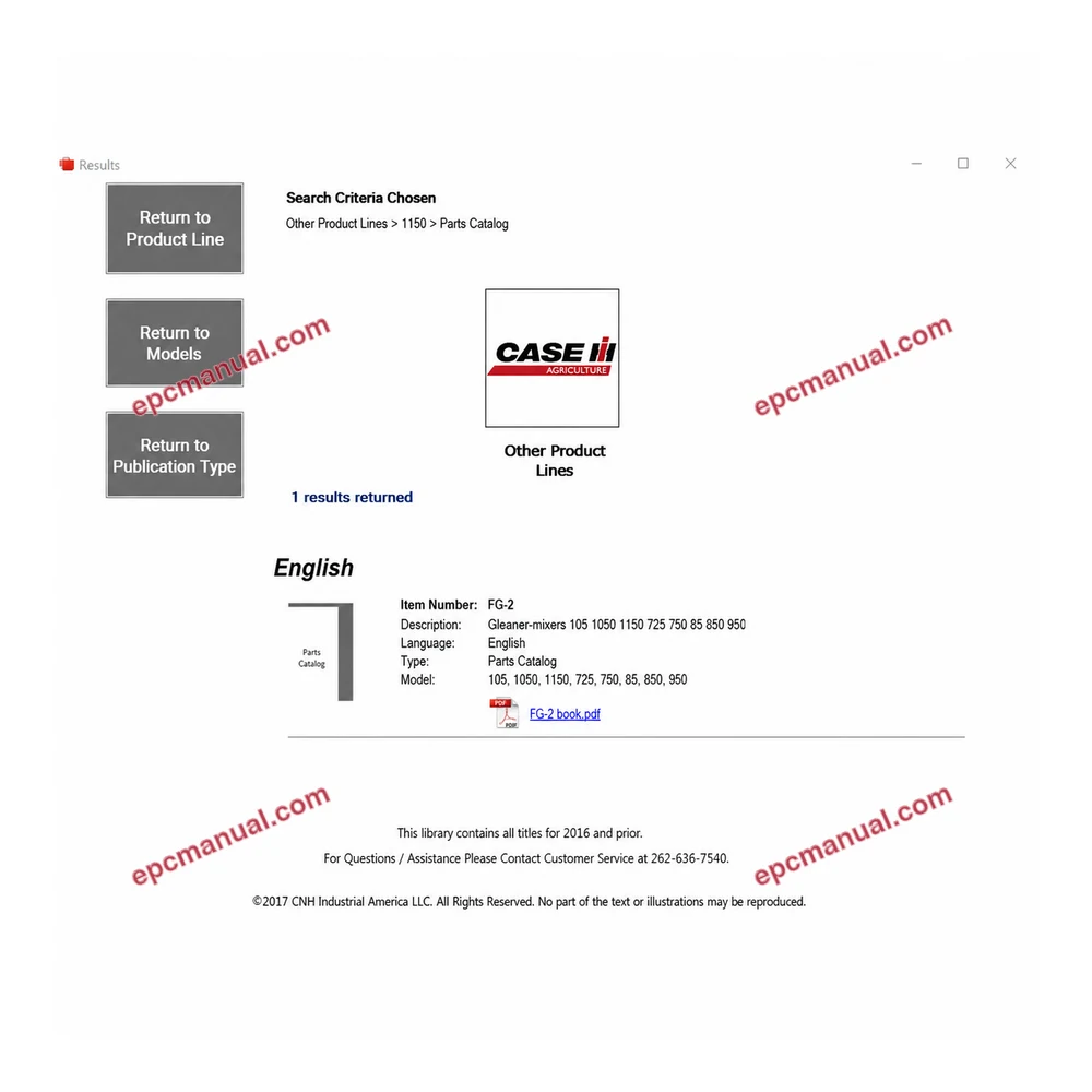 CASE IH TECHNICAL PUBLICATIONS PDF LIBRARY 2017.09 screenshot 8