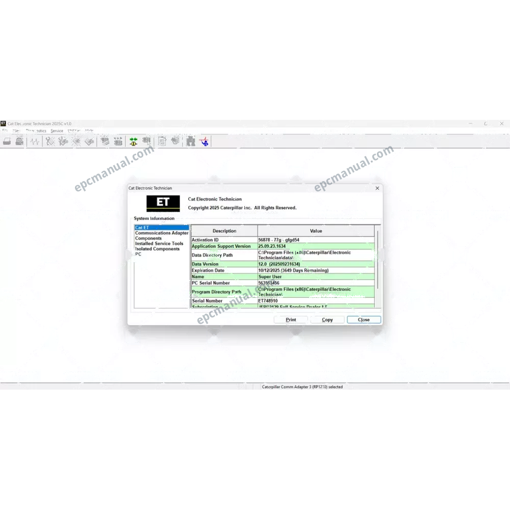 CAT ET 2025C screenshot 18