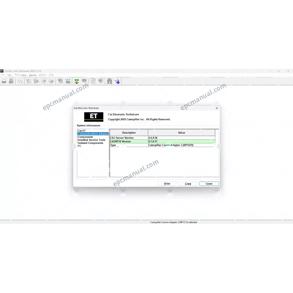 CAT ET 2025C screenshot 19