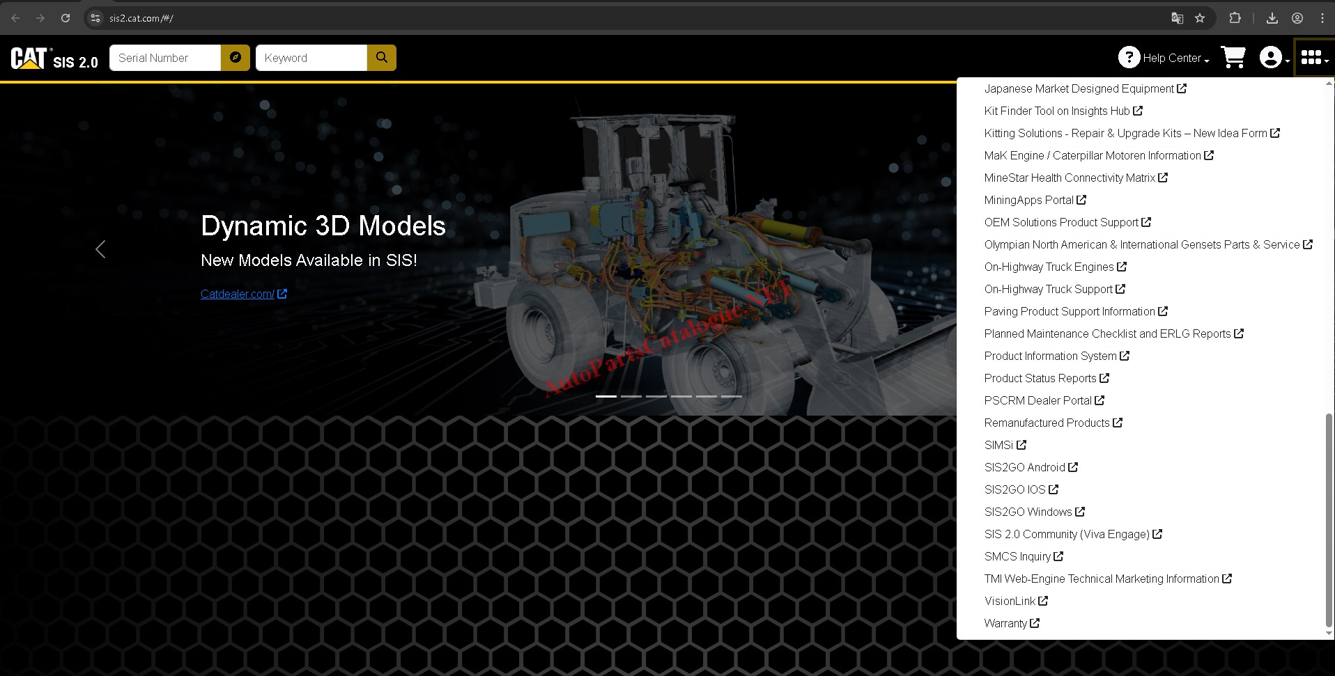 Caterpillar SIS 2.0 Online CAT SIS 2.0 screenshot 3