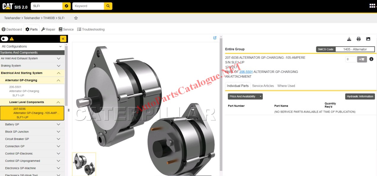 Caterpillar SIS 2.0 Online CAT SIS 2.0 screenshot 5