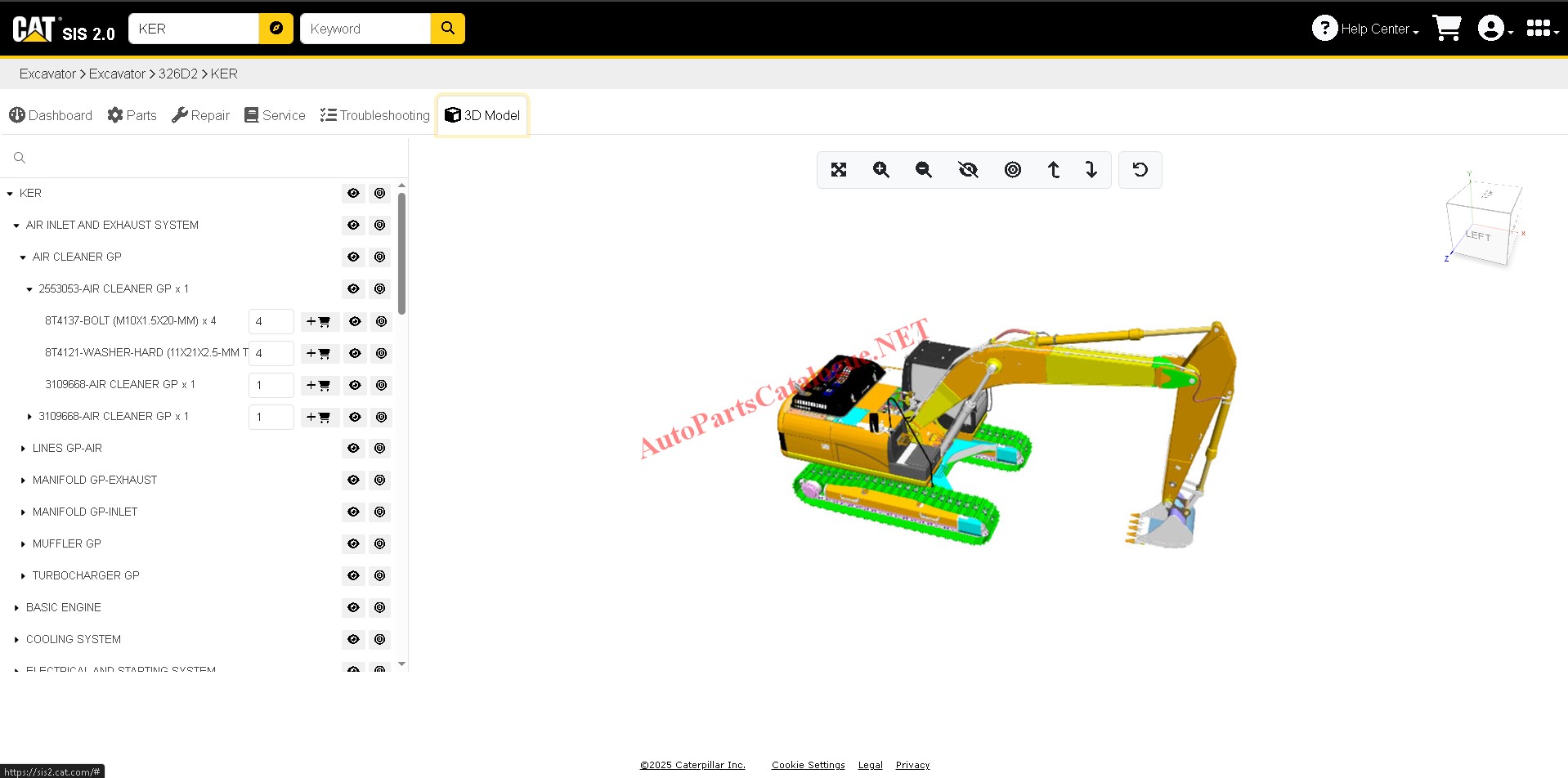Caterpillar SIS 2.0 Online CAT SIS 2.0 screenshot 7