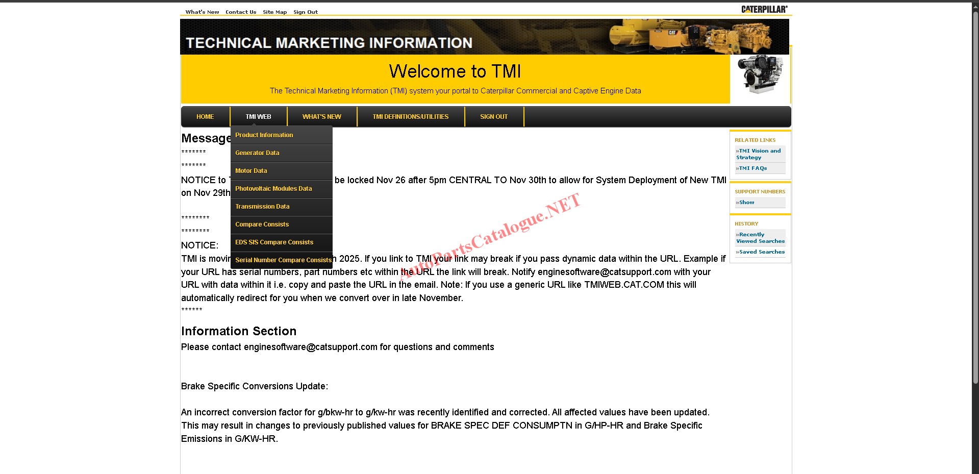 Caterpillar SIS 2.0 Online CAT SIS 2.0 screenshot 9