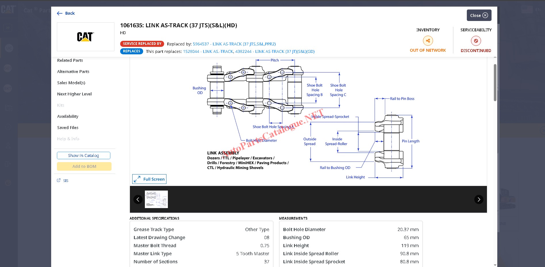 Caterpillar SIS 2.0 Online CAT SIS 2.0 screenshot 13