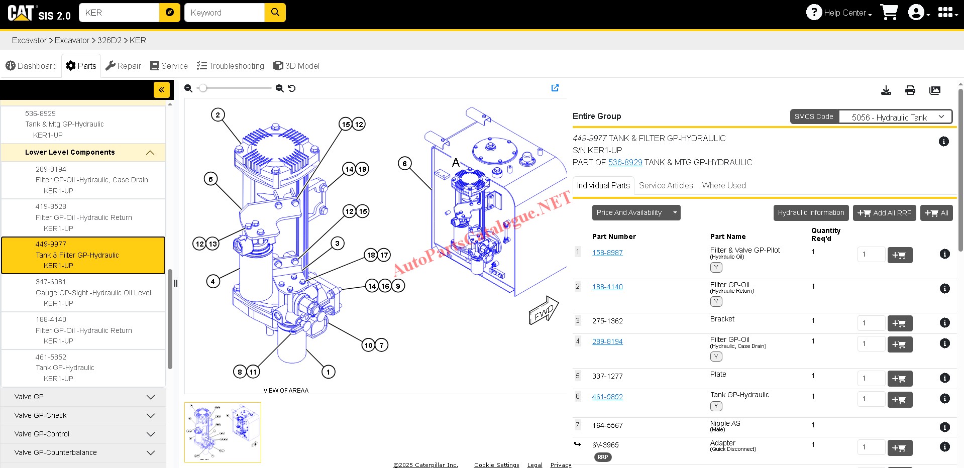 Caterpillar SIS 2.0 Online CAT SIS 2.0 screenshot 24