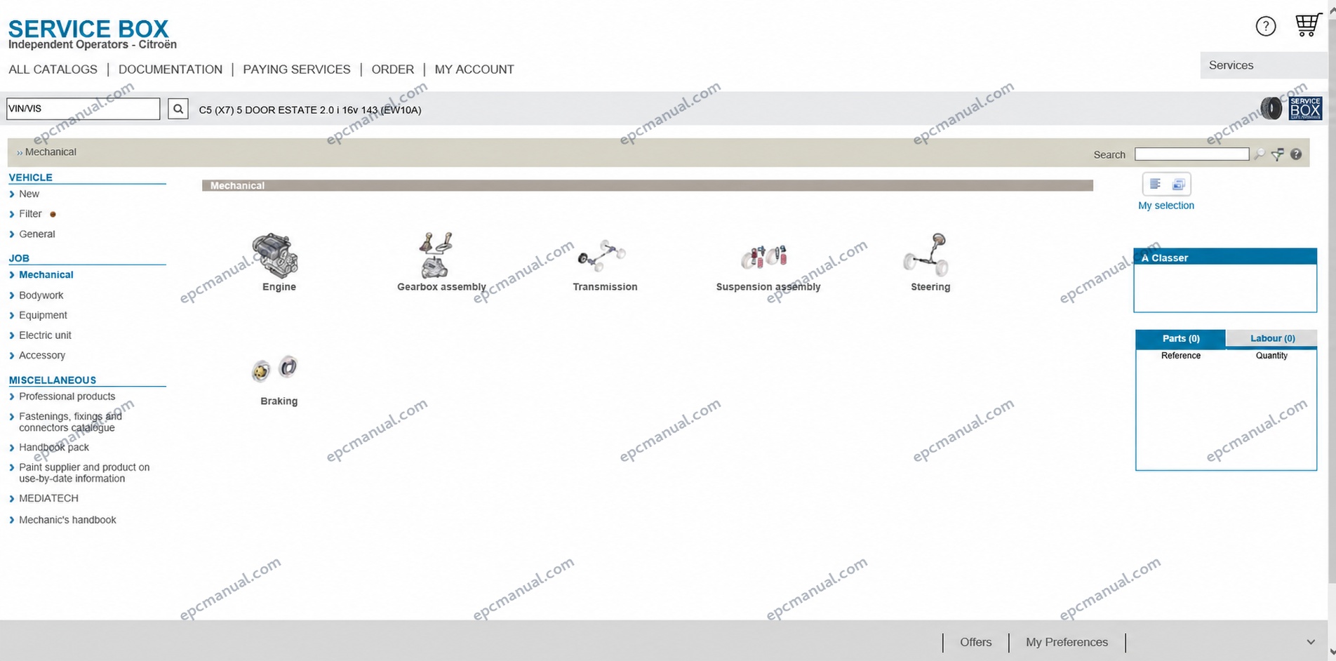 Citroen Parts Catalog
