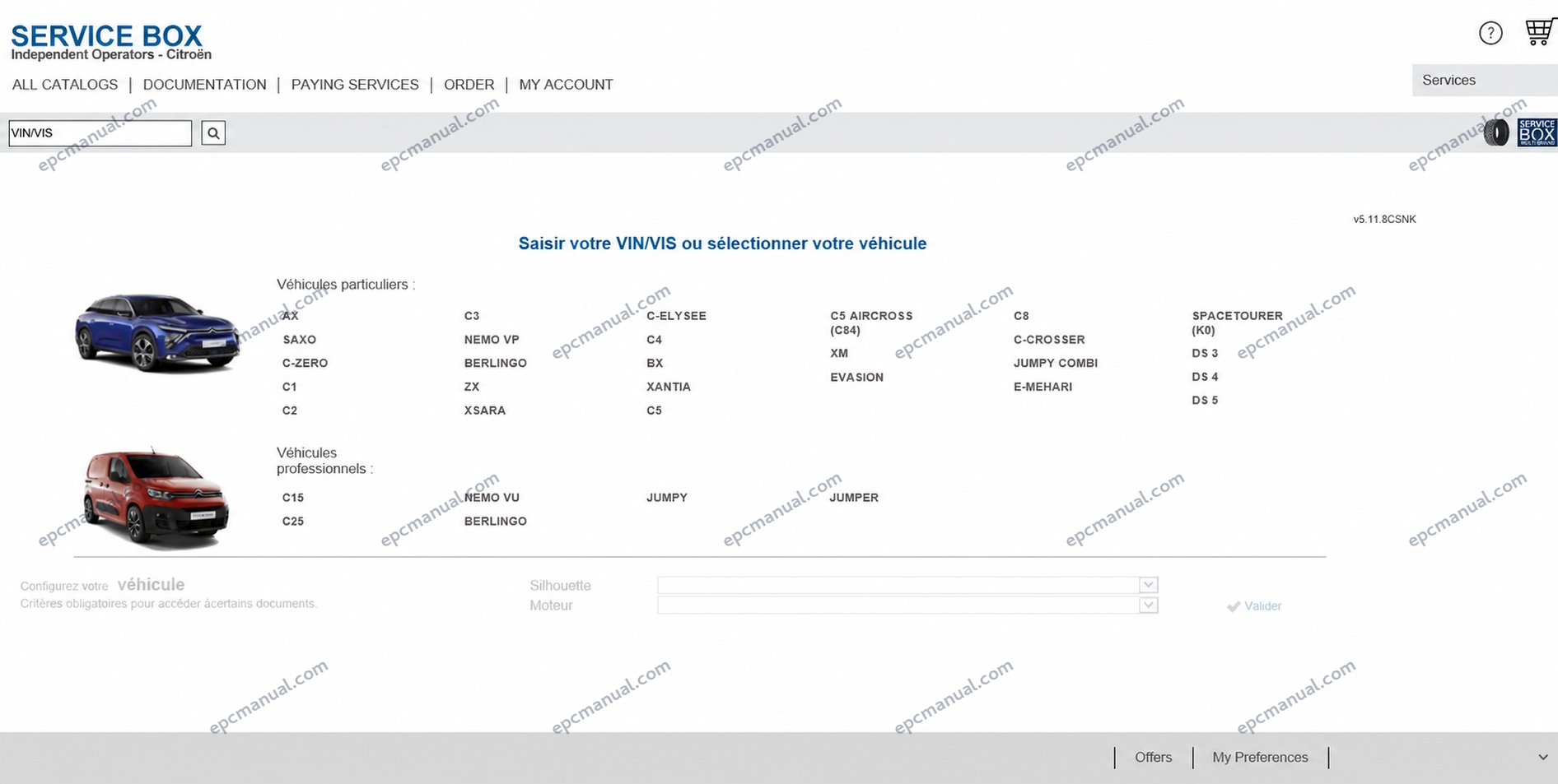 Citroen Service Box EPC Online Parts Catalog