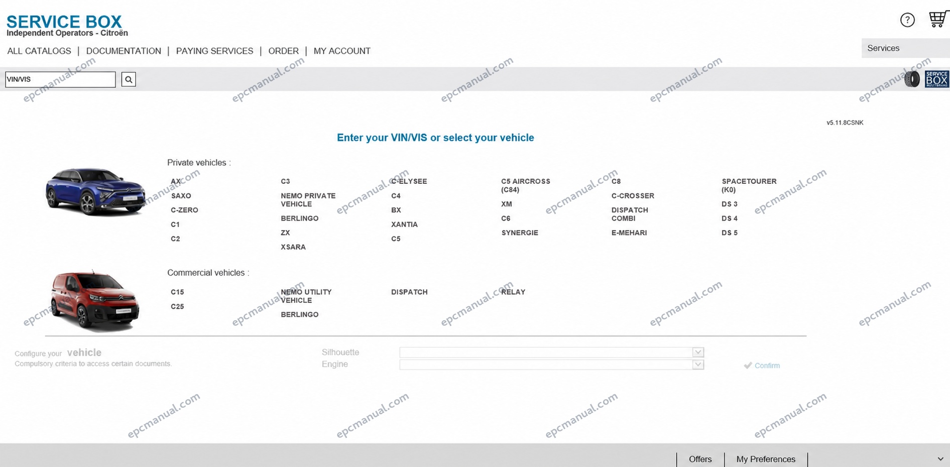 Citroen Service Box EPC Online Parts Catalog