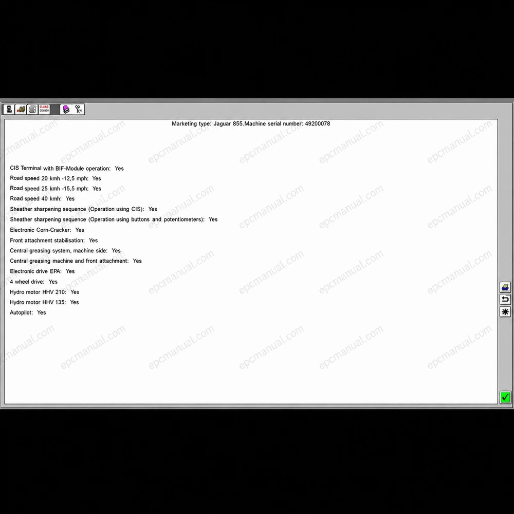 CLAAS DIAGNOSTIC SYSTEM 5000 screenshot 9