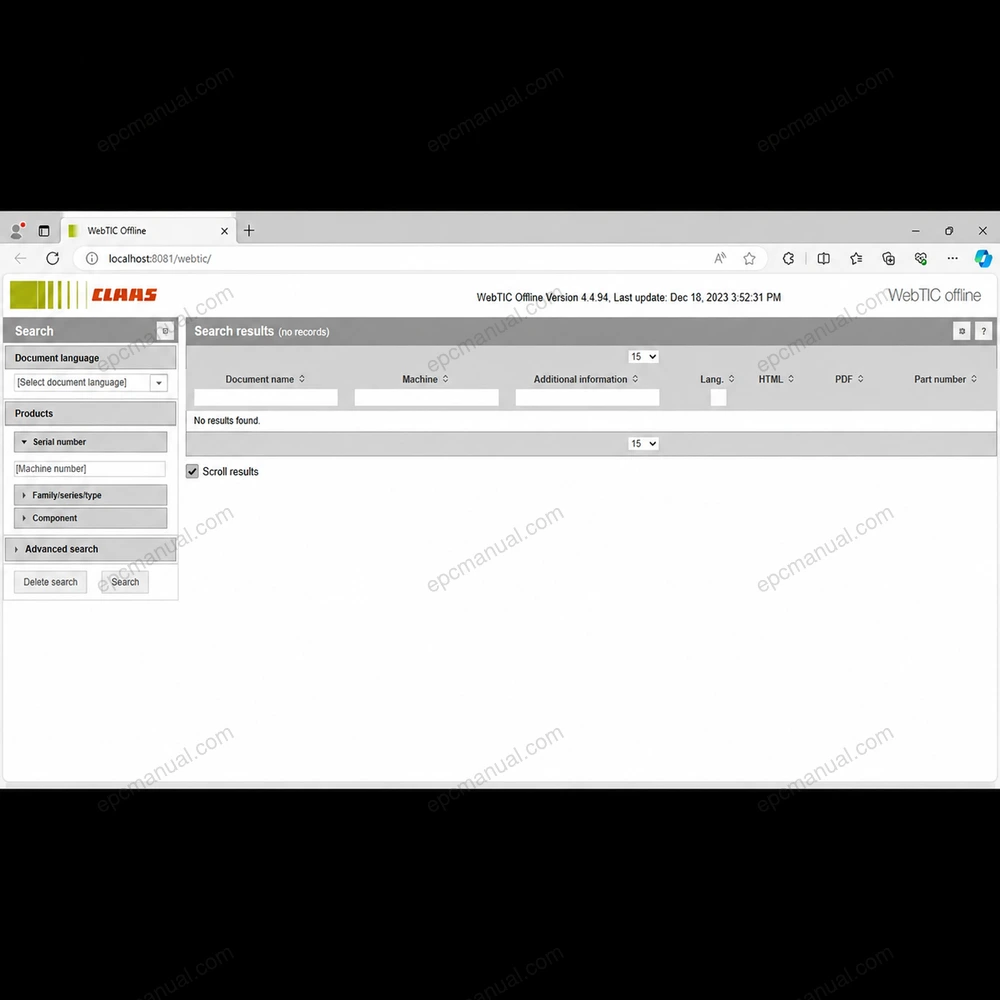 CLAAS WEBTIC OFFLINE BULGARIAN 4.4.94 screenshot 2