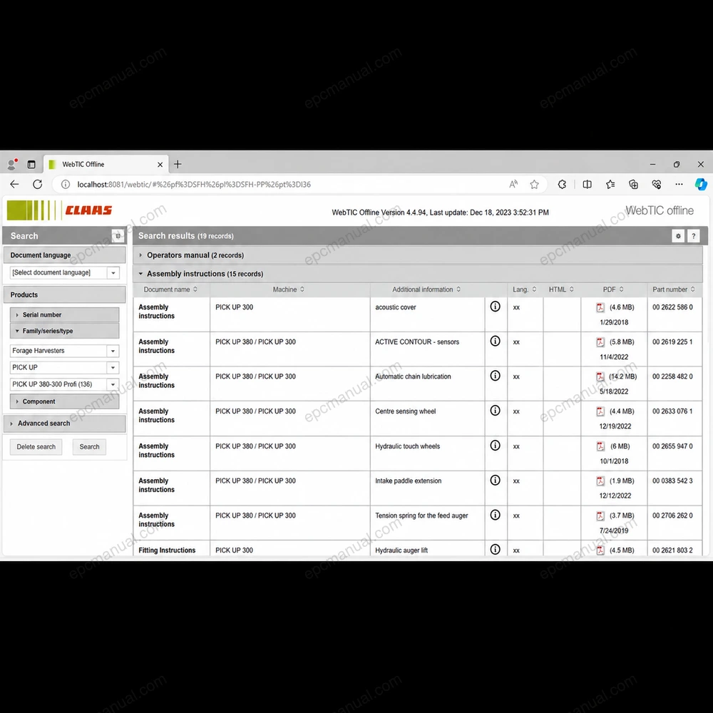 CLAAS WEBTIC OFFLINE BULGARIAN 4.4.94 screenshot 9