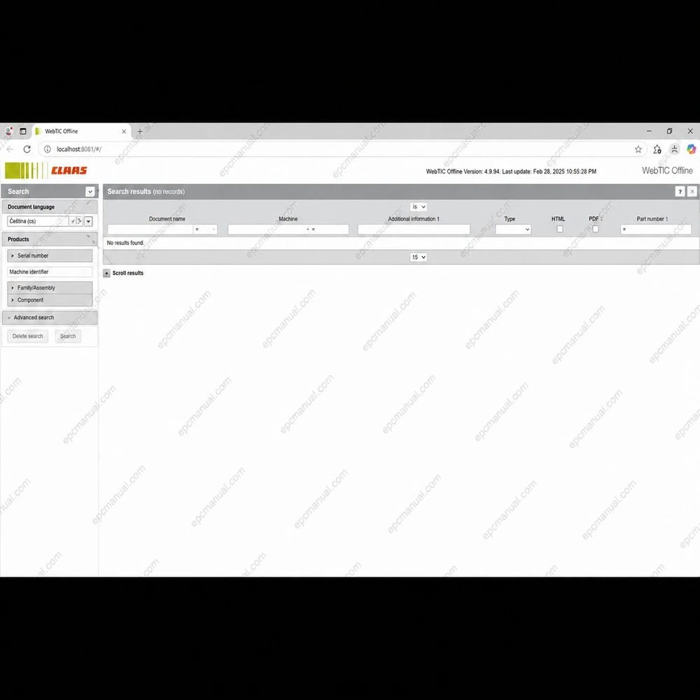 CLAAS WEBTIC OFFLINE CZECH 4.4.94 screenshot 2