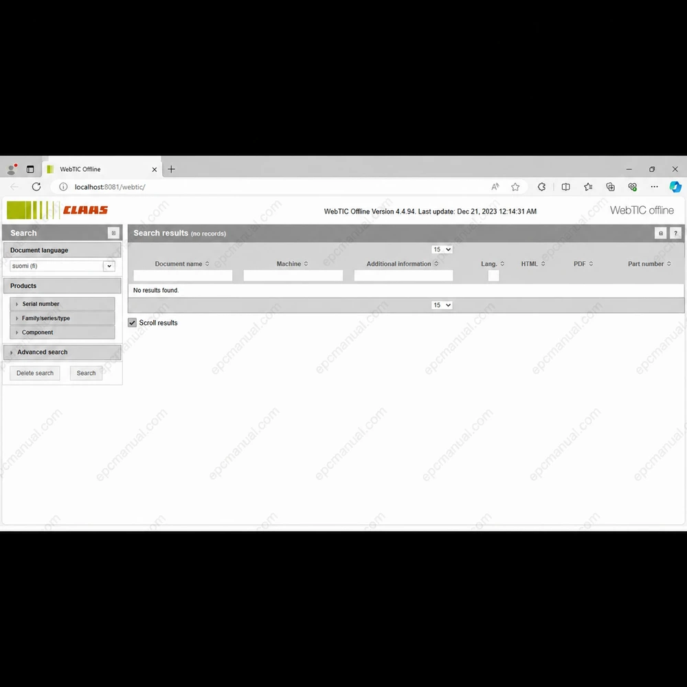 CLAAS WEBTIC OFFLINE FINNISH 4.4.94 screenshot 2
