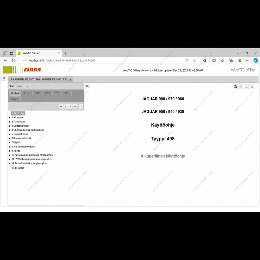 CLAAS WEBTIC OFFLINE FINNISH 4.4.94 screenshot 11
