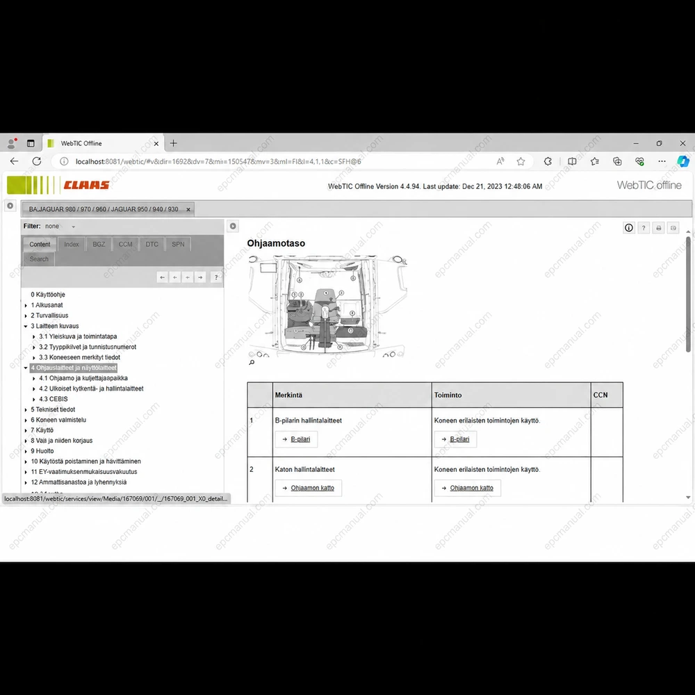CLAAS WEBTIC OFFLINE FINNISH 4.4.94 screenshot 13