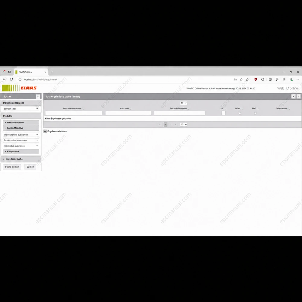 CLAAS WEBTIC OFFLINE GERMAN 4.4.94 screenshot 2