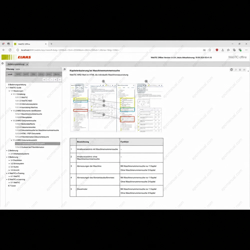 CLAAS WEBTIC OFFLINE GERMAN 4.4.94 screenshot 6