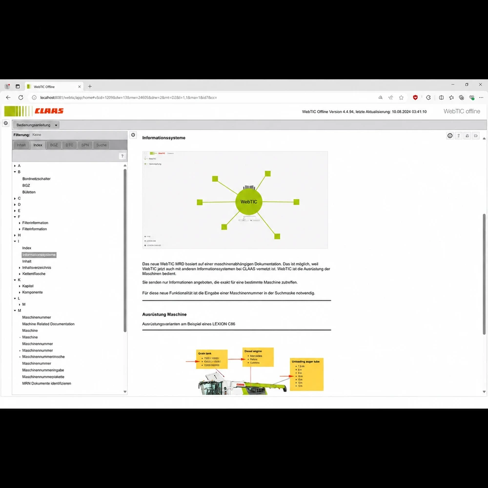 CLAAS WEBTIC OFFLINE GERMAN 4.4.94 screenshot 7