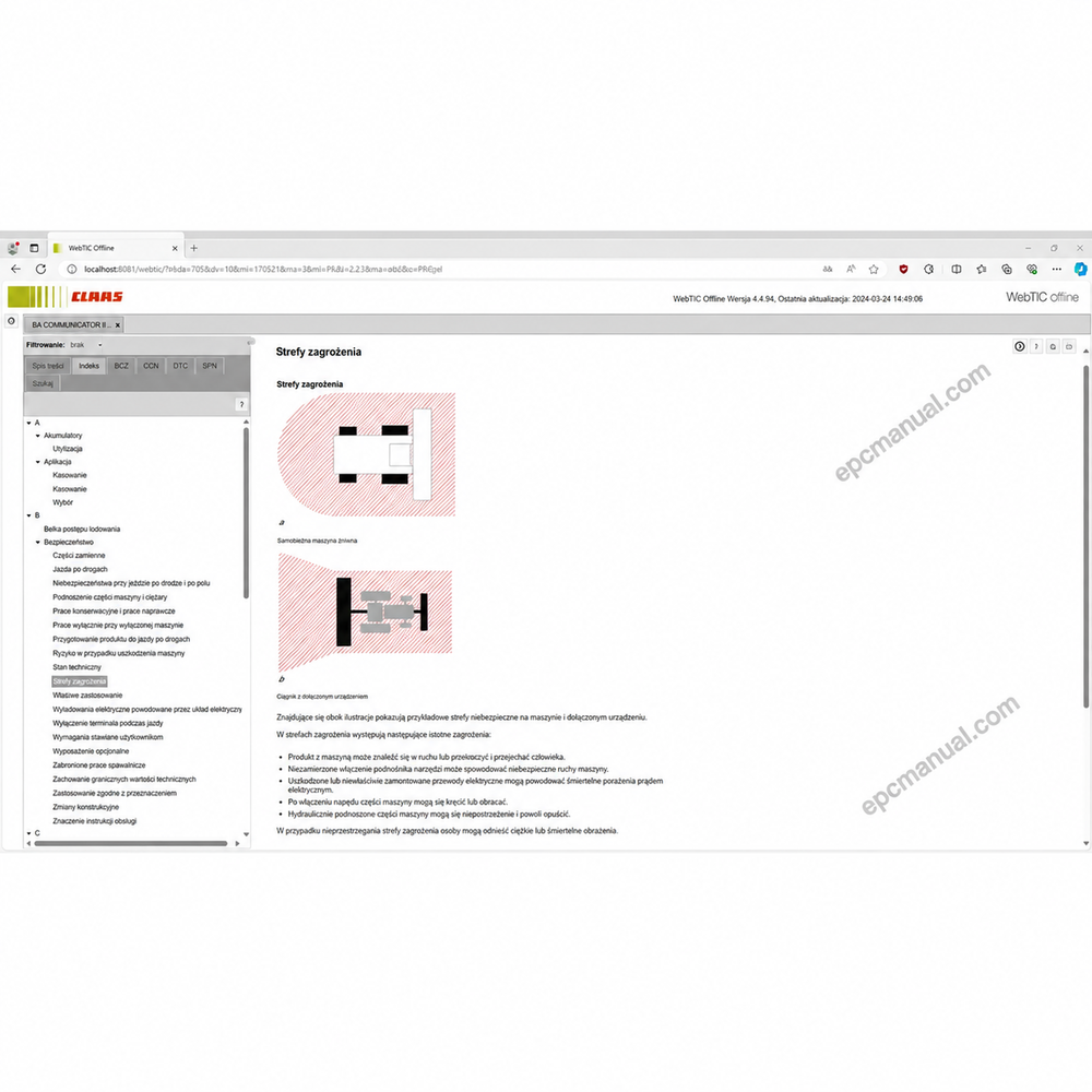 CLAAS WEBTIC OFFLINE POLISH 4494 screenshot 7