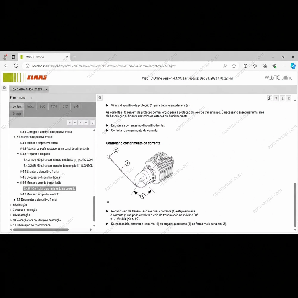 CLAAS WEBTIC OFFLINE PORTUGUESE 4.4.94 screenshot 4