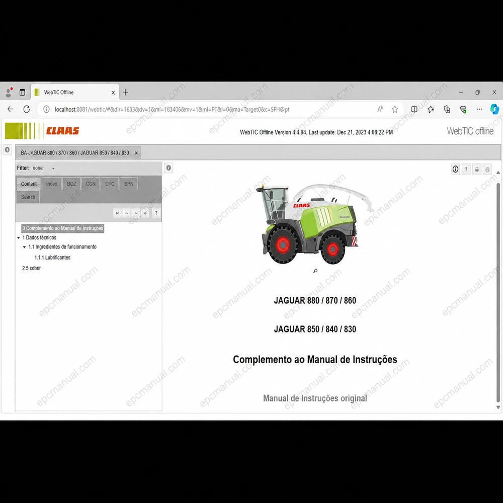 CLAAS WEBTIC OFFLINE PORTUGUESE 4.4.94 screenshot 11