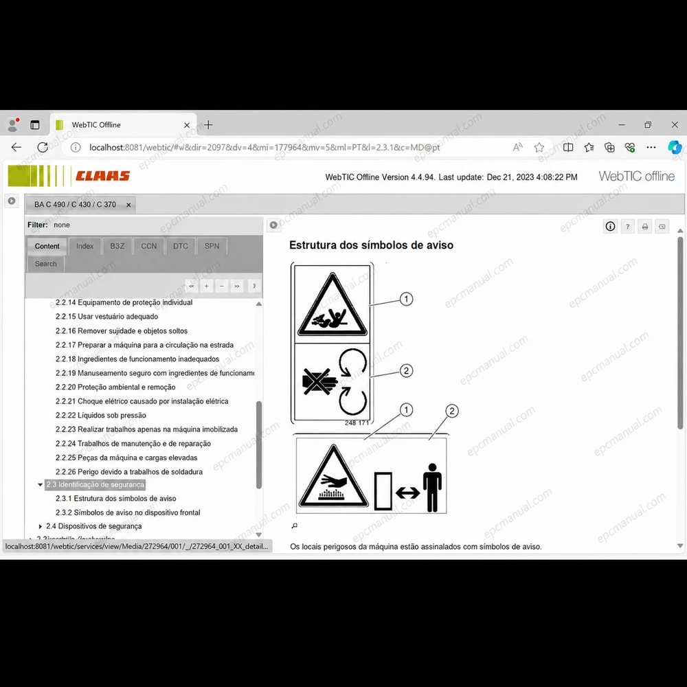 CLAAS WEBTIC OFFLINE PORTUGUESE 4.4.94 screenshot 15