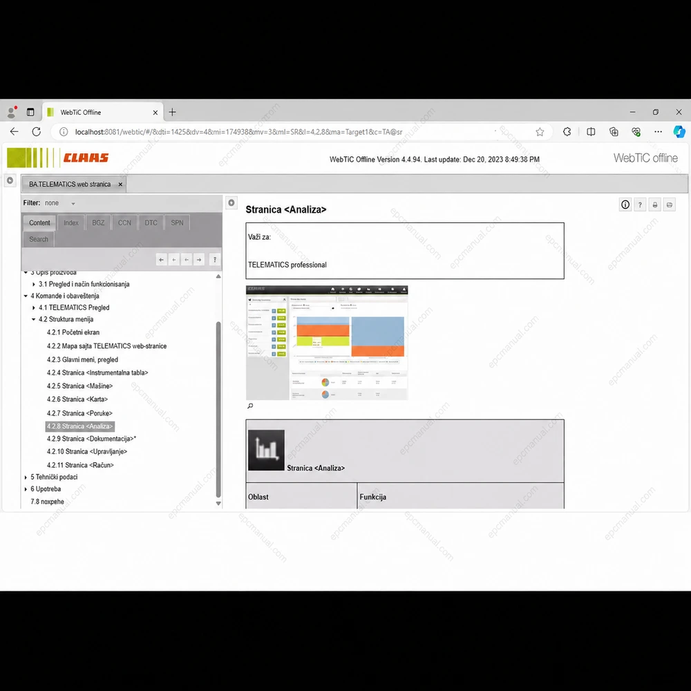 CLAAS WEBTIC OFFLINE SERBIAN 4.4.94 screenshot 5