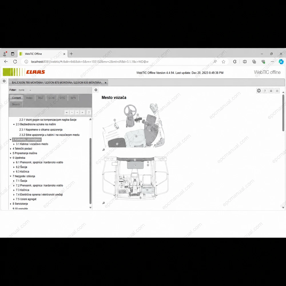 CLAAS WEBTIC OFFLINE SERBIAN 4.4.94 screenshot 15