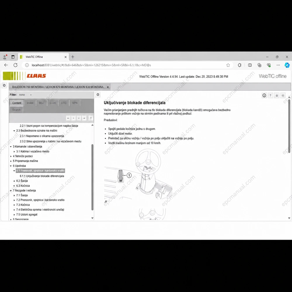 CLAAS WEBTIC OFFLINE SERBIAN 4.4.94 screenshot 16
