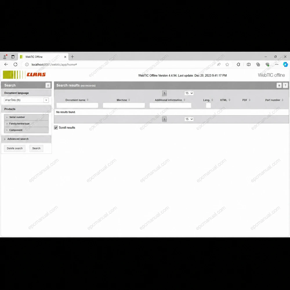 CLAAS WEBTIC OFFLINE THAI 4.4.94 screenshot 2