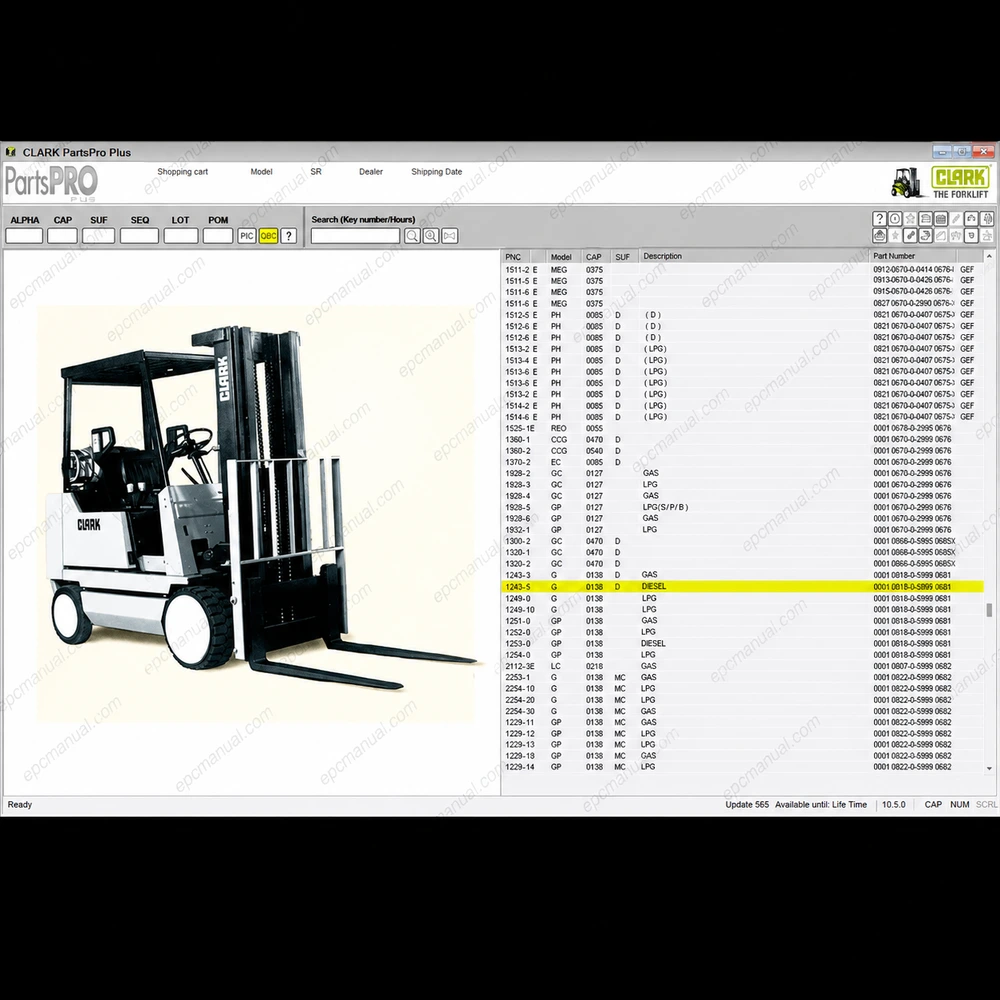 CLARK FORKLIFT PARTS PRO PLUS 568 screenshot 3