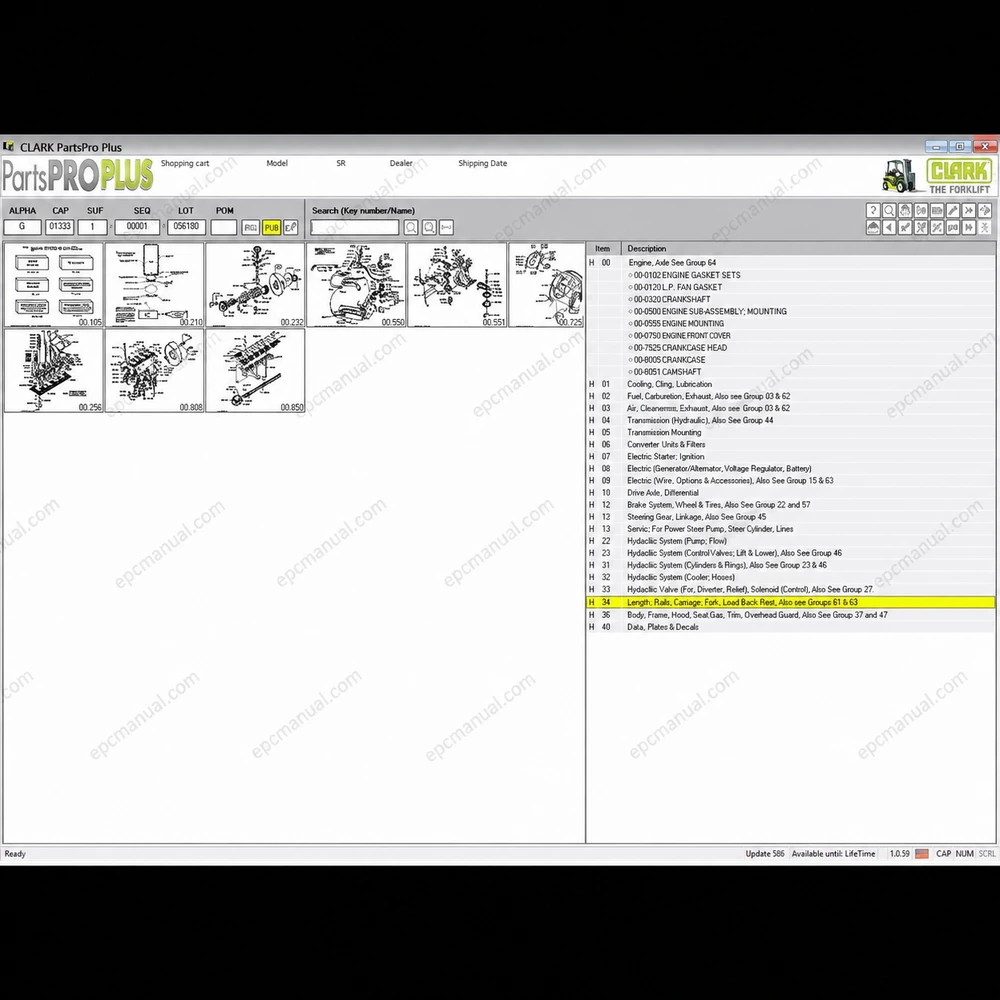 CLARK FORKLIFT PARTS PRO PLUS 568 screenshot 4