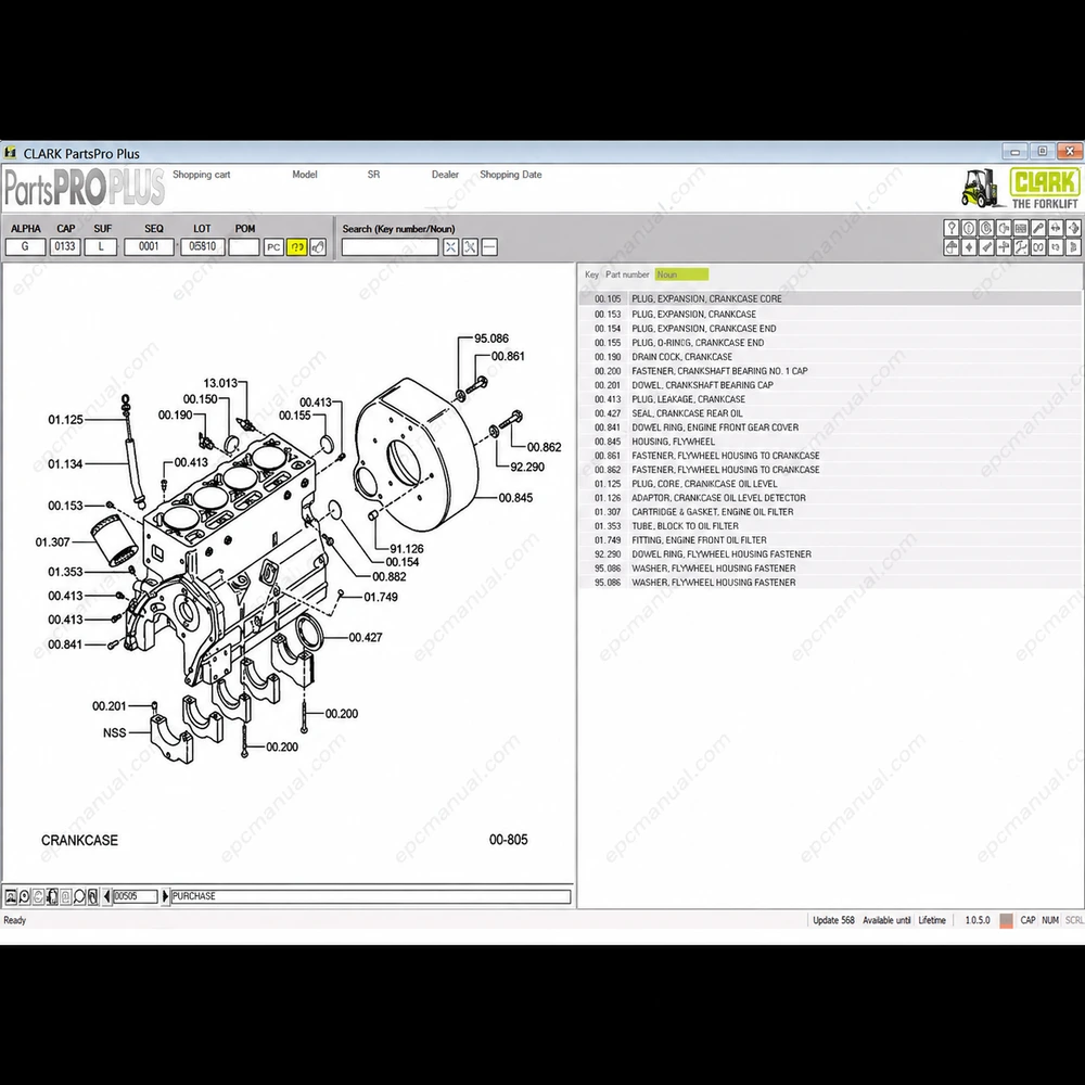 CLARK FORKLIFT PARTS PRO PLUS 568 screenshot 5