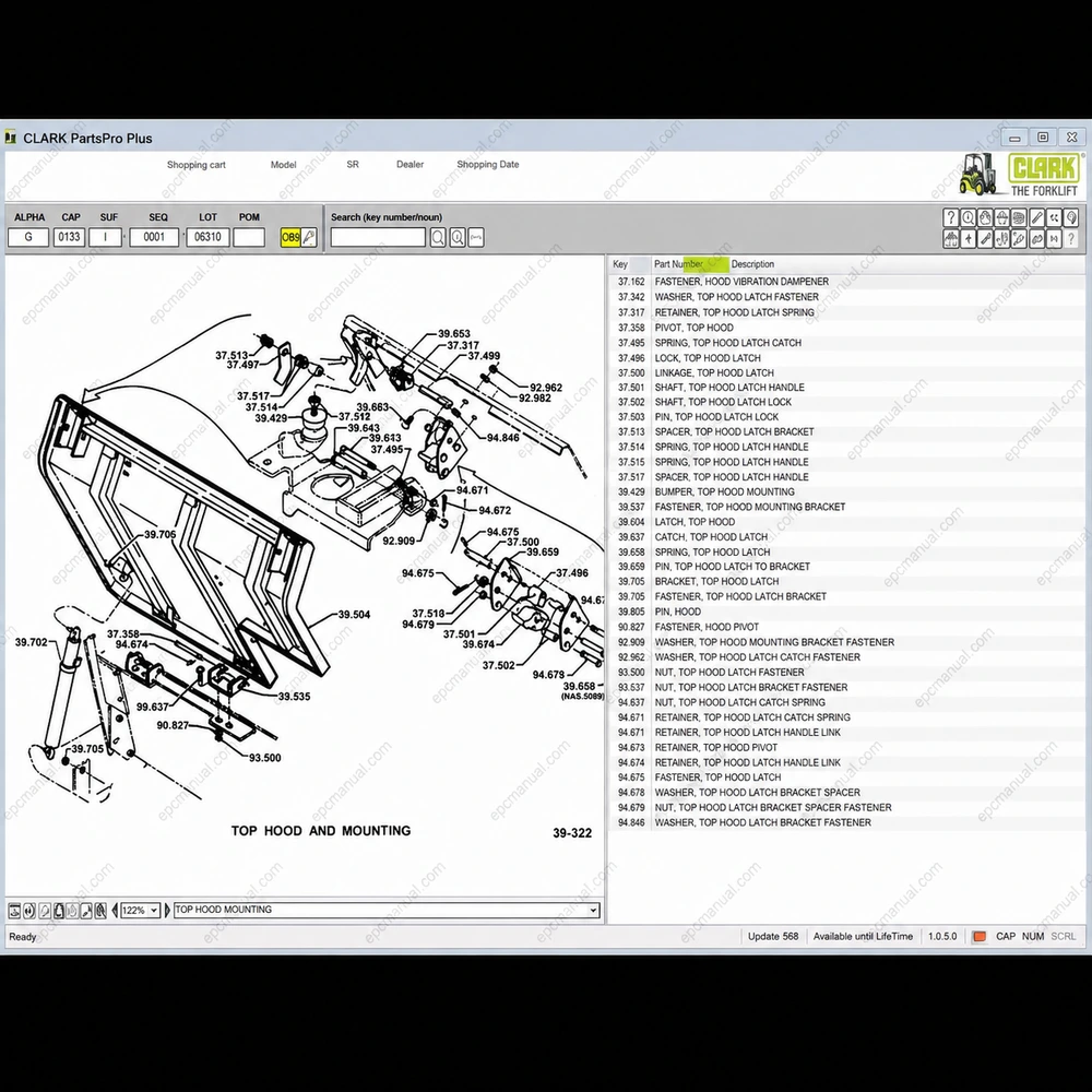 CLARK FORKLIFT PARTS PRO PLUS 568 screenshot 6