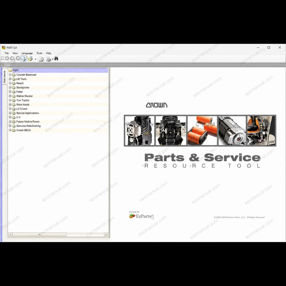 CROWN FORKLIFT PARTS AND SERVICE RESOURCE TOOL 5.0.3.182 screenshot 3