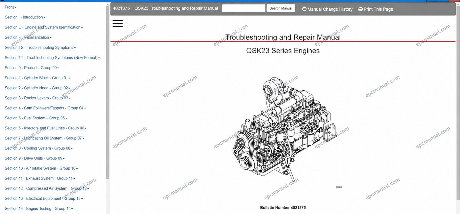 Cummins QuickServe service information system
