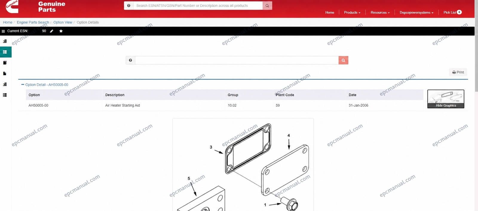 Cummins QuickServe Online main dashboard